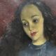 Oil portrait of young woman by Jean Hynderick