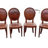 Louis XVI style mahogany chairs x 6