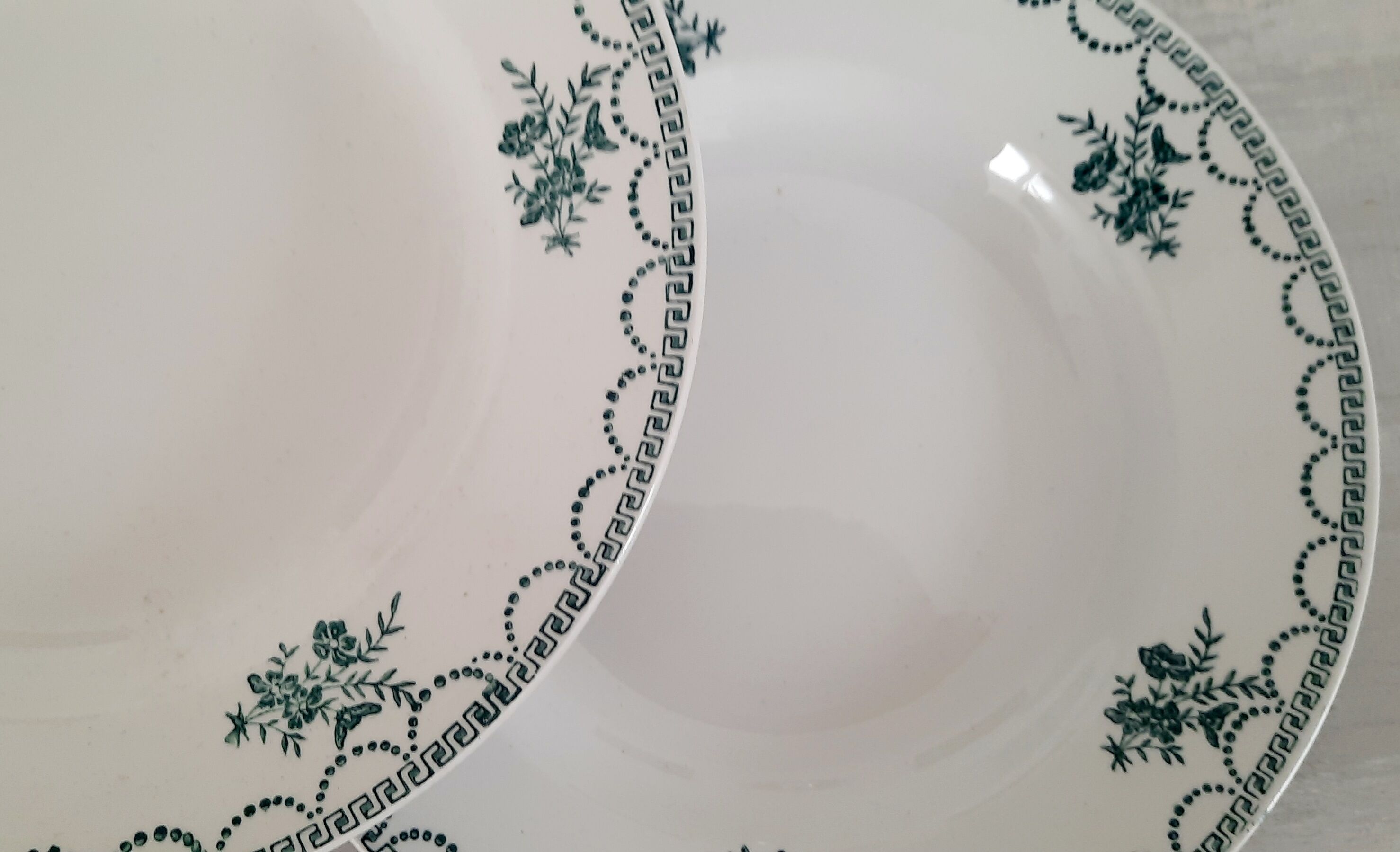 Hollow plates old earthenware Saint Amand Ceranord numbered 427 vintage