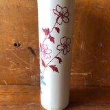 Vase roll leonor mataillet ceramic painting flowers vintage