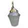 Art Deco style glass and brass pendant from the 20s/30s in water green color