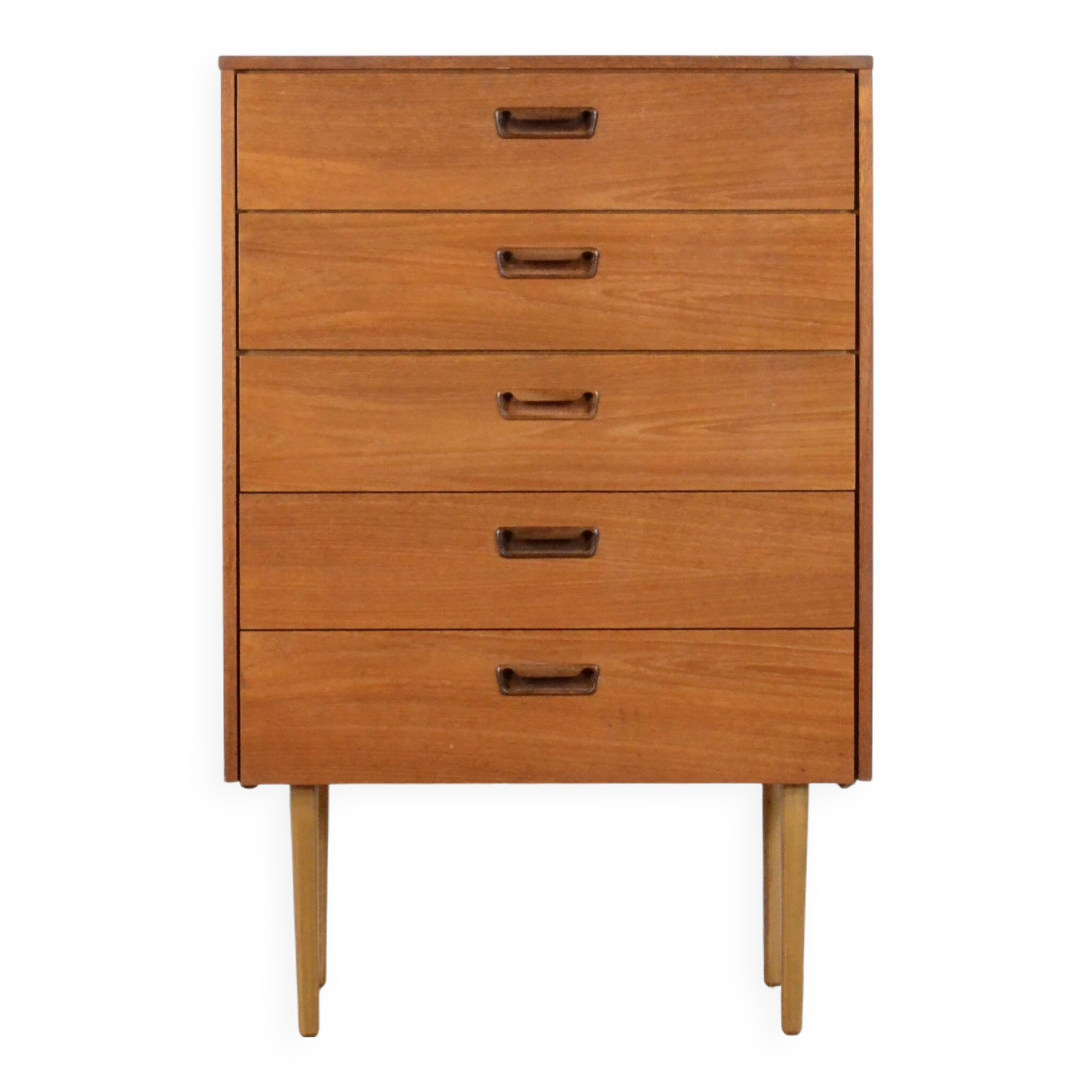 Midcentury Chest Of Drawers In Teak. Vintage Modern / Scandinavian / Retro / Danish Style