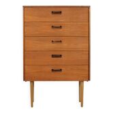 Midcentury Chest Of Drawers In Teak. Vintage Modern / Scandinavian / Retro / Danish Style