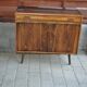 Scandinavian commode in brown rosewood from the 1960s, with 1 drawer and 2 doors.