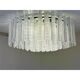 Contemporary Modern Clear Strips “Listelli” Murano Glass Burnish Flush Moun