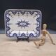 Antique Sarreguemines earthenware dish, Cluny model, 19th century