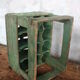 Green wooden bottle case