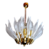 Venini's floral chandelier, murano glass leaves, Italy, 1970