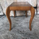 Coffee table wood marquetry tray and curved legs vintage