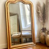 Old mirror louis Philippe golden gold leaf fireplace