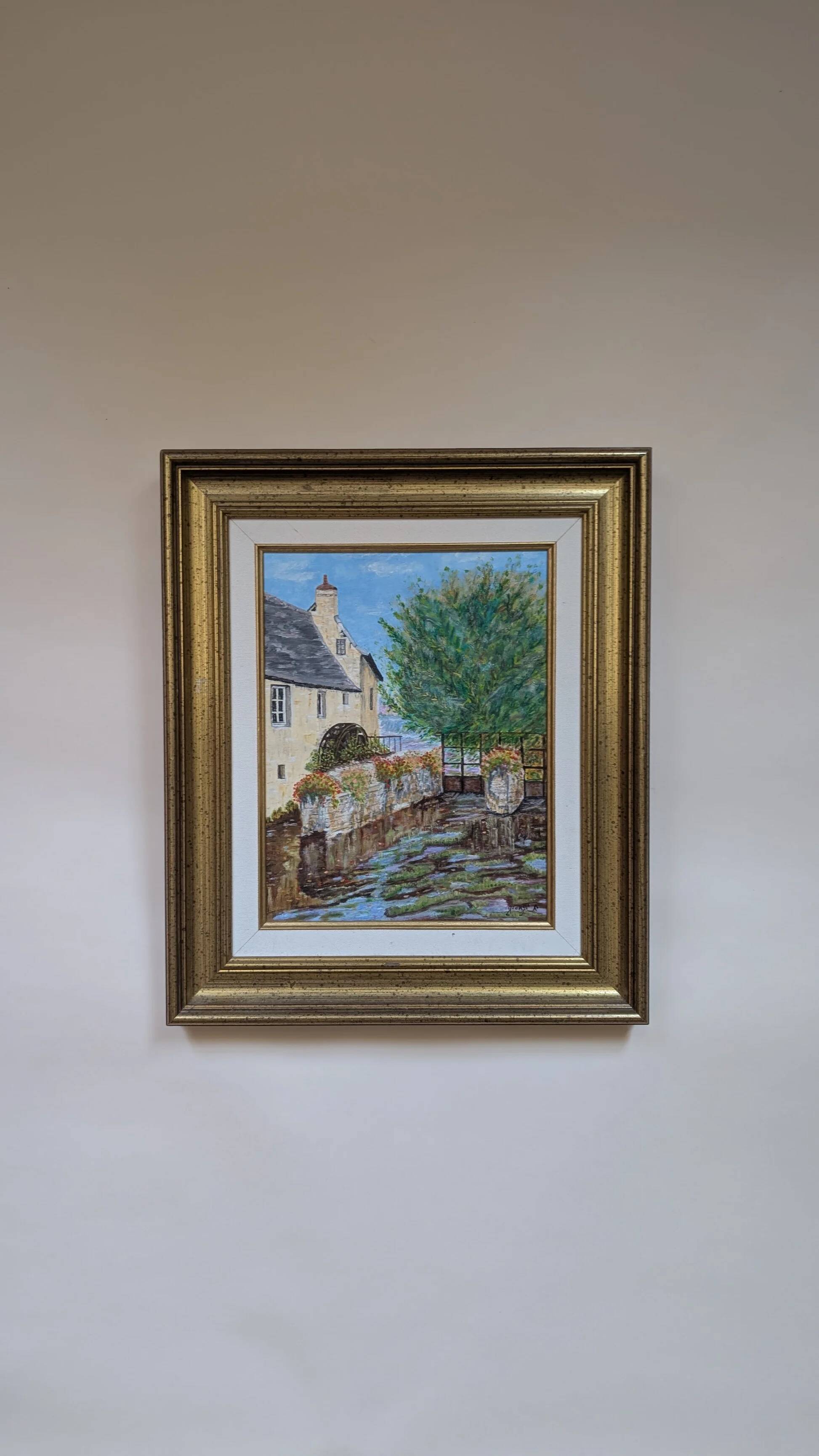 Oil painting – Village scene