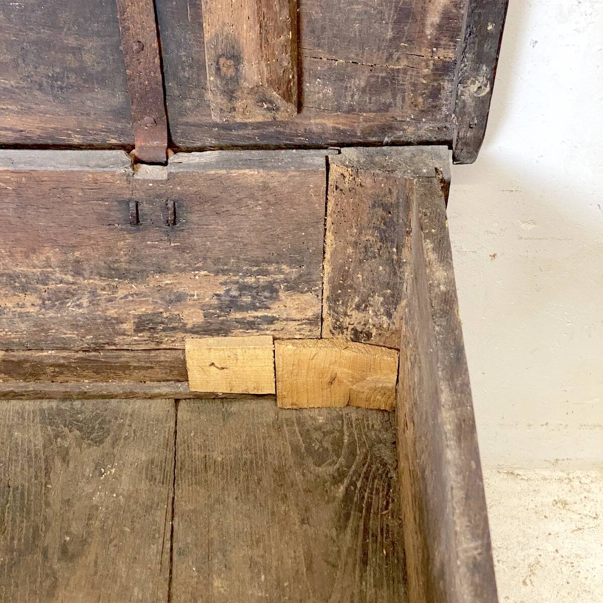 18th century solid oak chest
