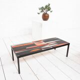 CERAMIC NAVETTE COFFEE TABLE BY ROGER CAPRON 1960