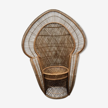 Emmanuelle chair in vintage rattan from the 1970s