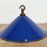 Industrial Blue Enamel Factory Pendant Lamp, 1950s