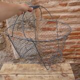 Metal folding basket