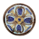 Art Nouveau earthenware bottle coaster/trivet, late 19th/early 20th century