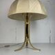 Large ( 65 cm ) midcentury brass space age mushroom table lamp, 1960s