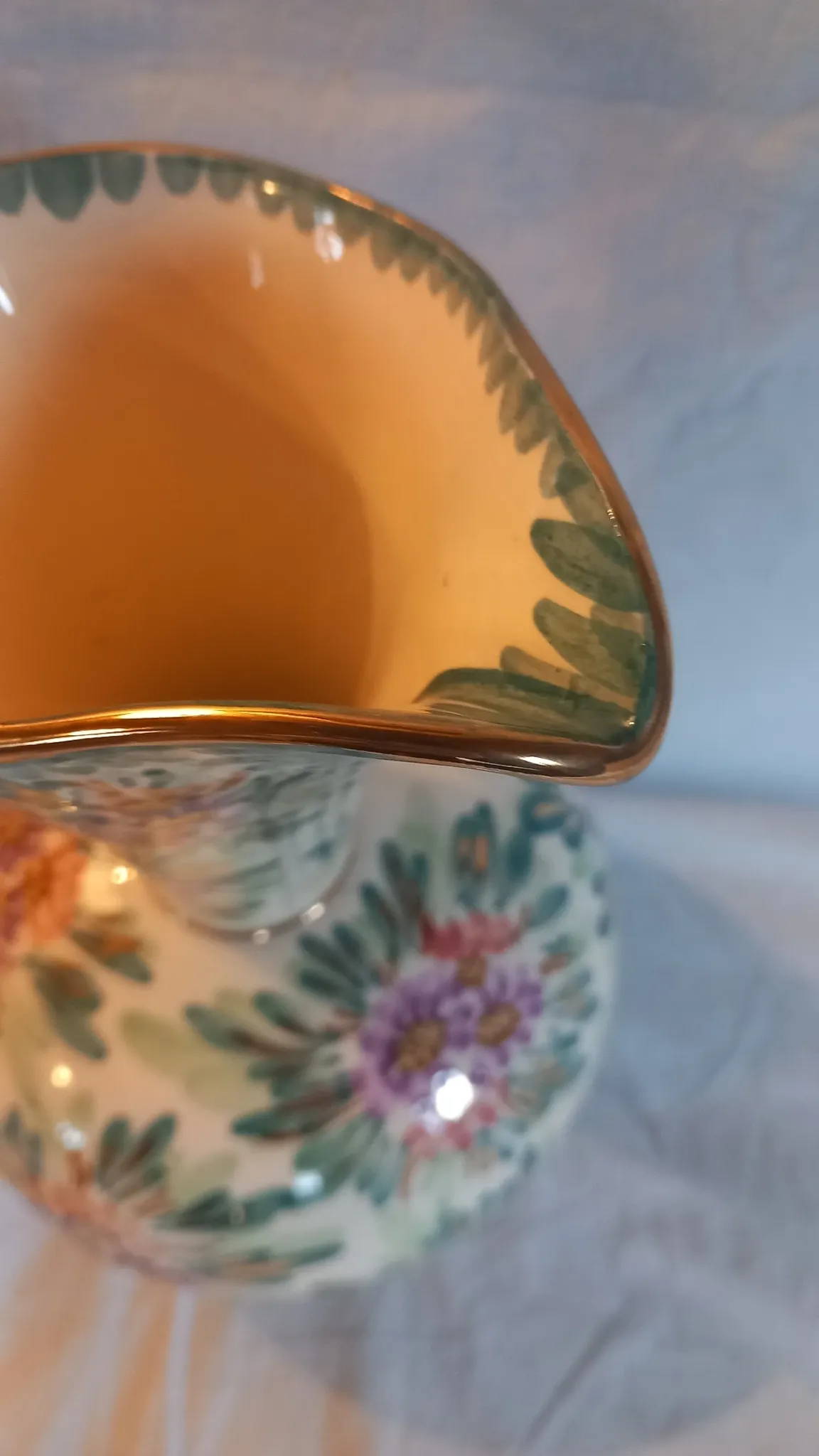 Vintage cracked earthenware pitcher by André Bayer – Years