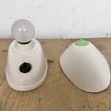 Vintage White Bakelite Table Lamp, 1950s