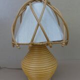 Louis SOGNOT rattan bedside lamp