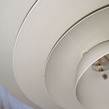 White pendant light, Scandinavian, space age, Poulsen style, 1990.