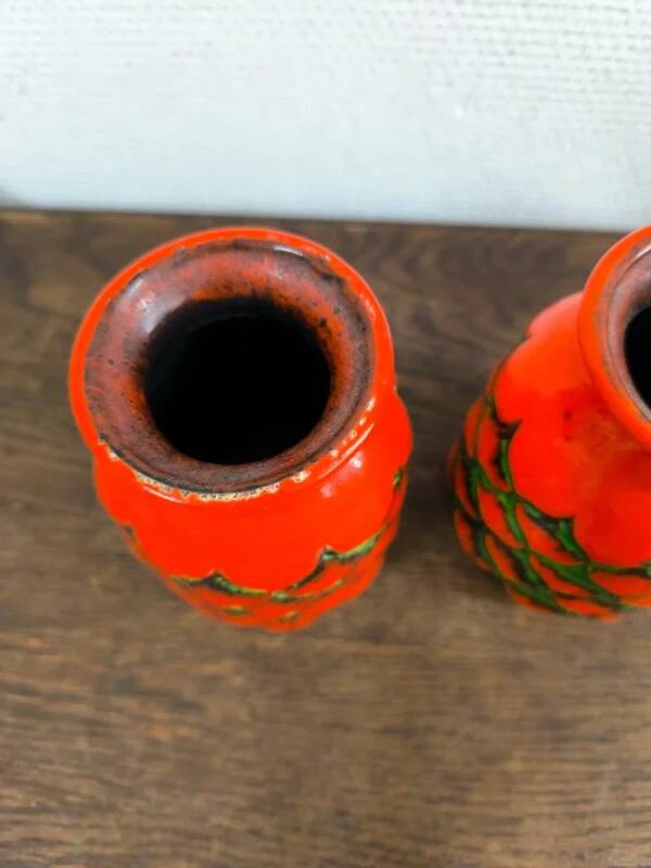 Lot de 2 vases jasba ananas orange