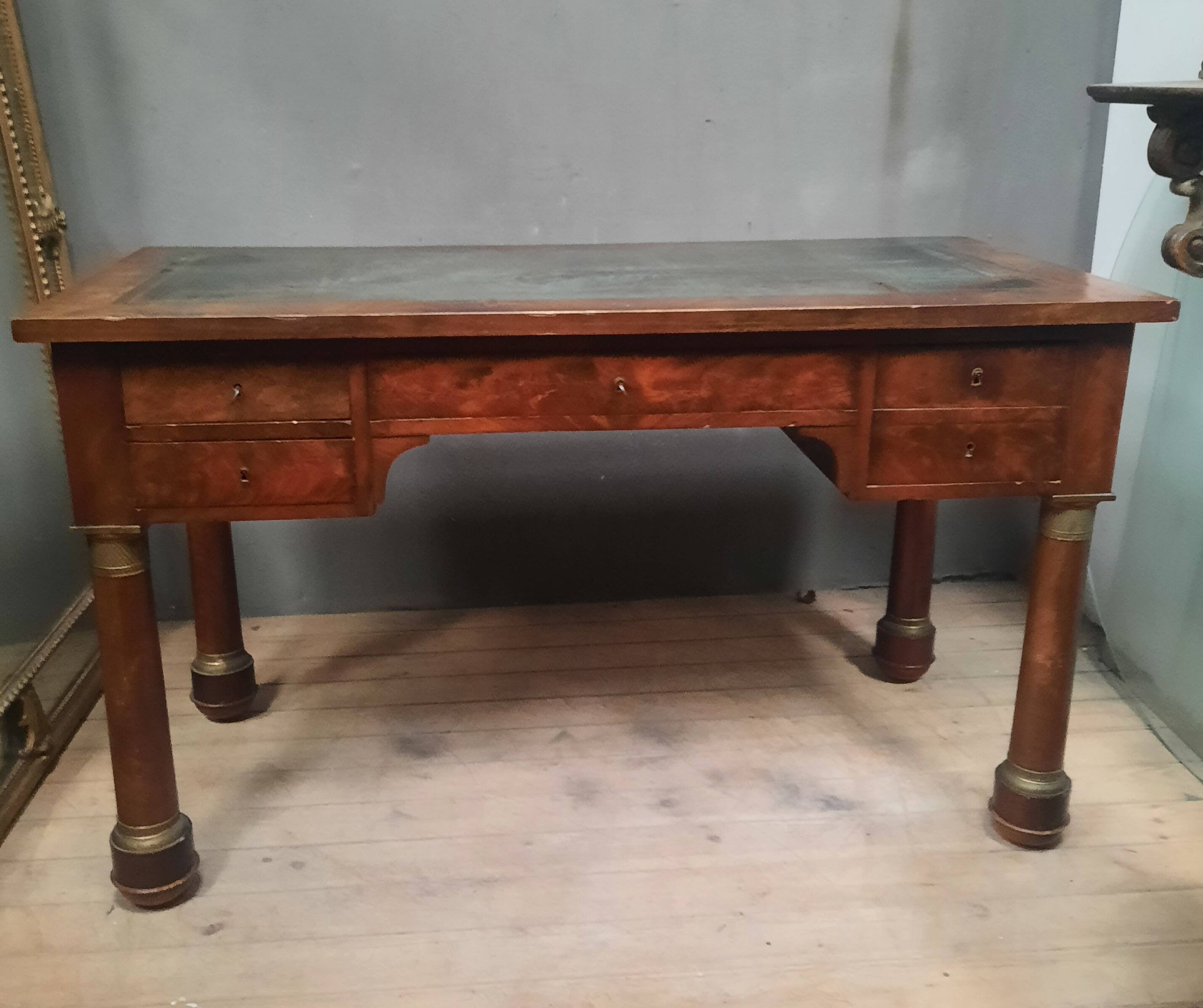 Mahogany desk from the Empire period.