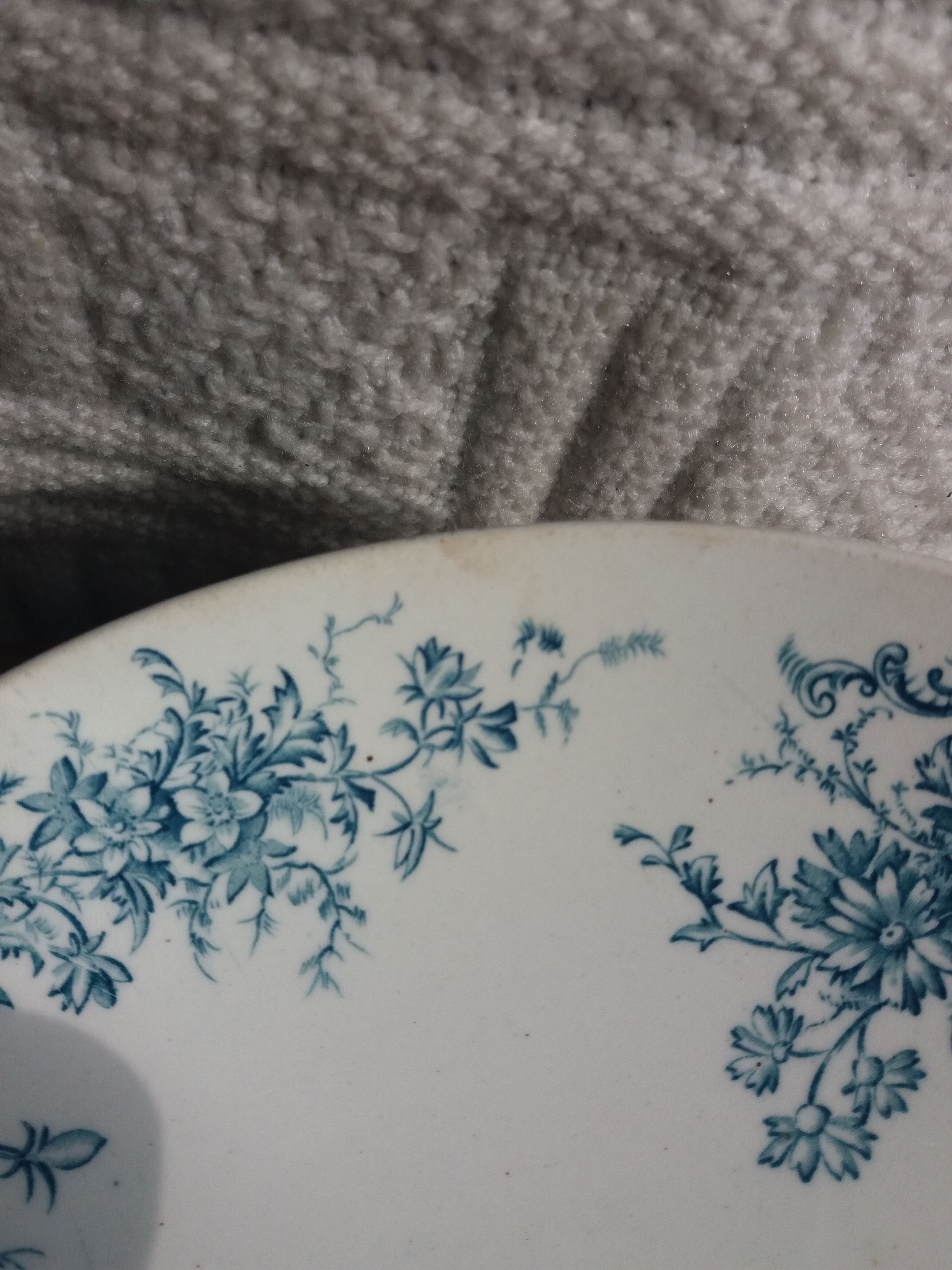 Standing dish 1900 Iron Earth service Anemone