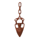 Hanging wooden amphora vase, 70s bohemian decor.