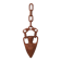 Hanging wooden amphora vase, 70s bohemian decor.