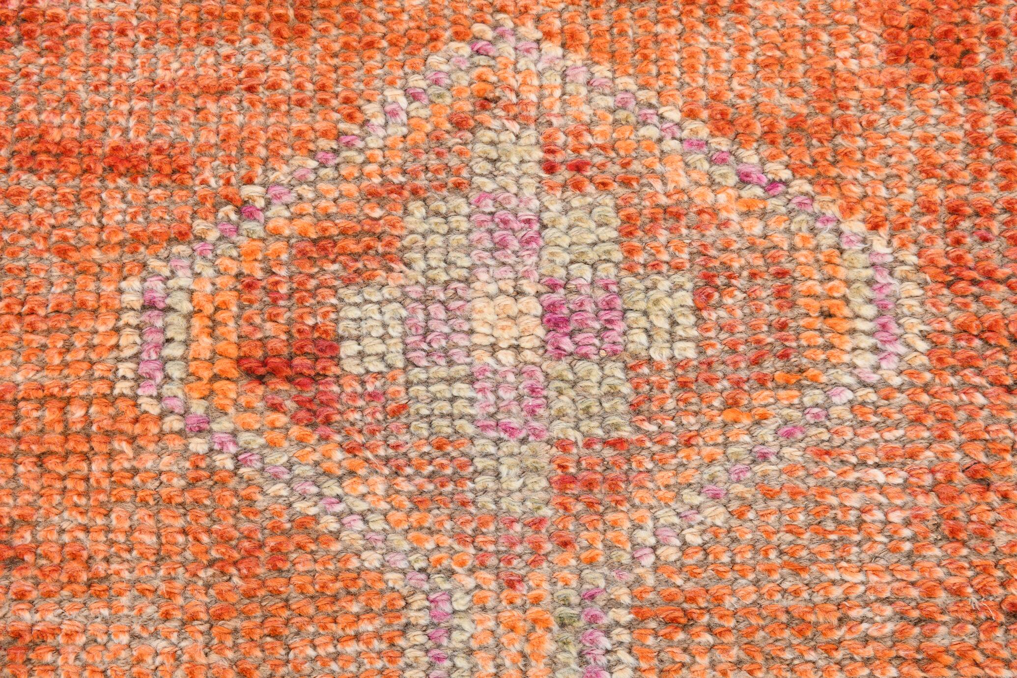 Tapis de couloir vintage ethnique orange 3x11, 92x339 cm