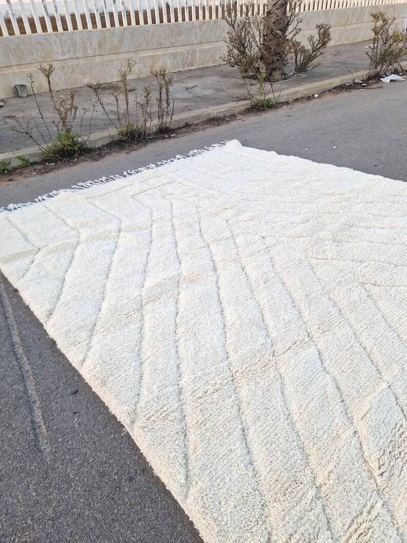 New Large Moroccan Handwoven Wool Rug