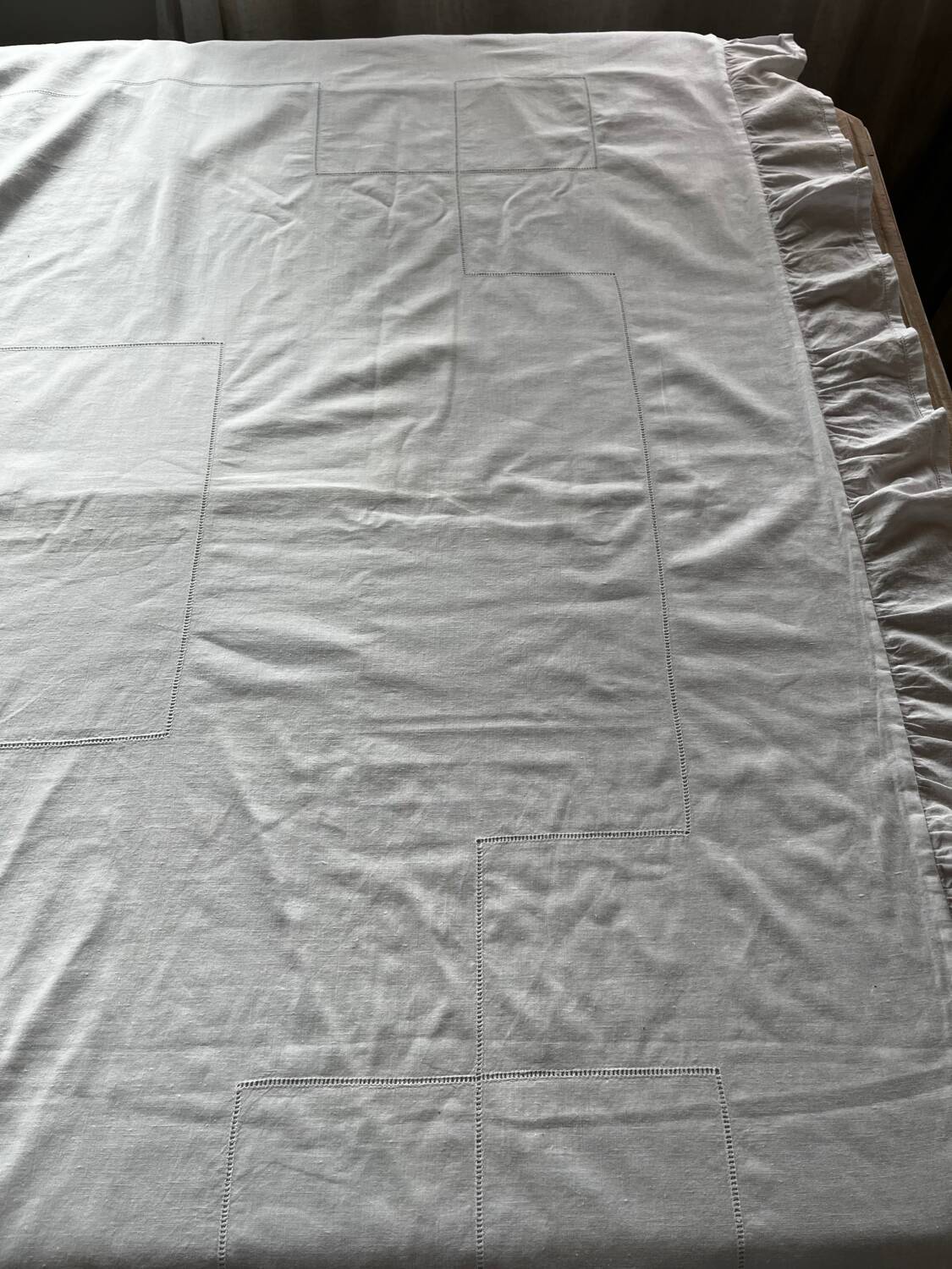 White duvet cover