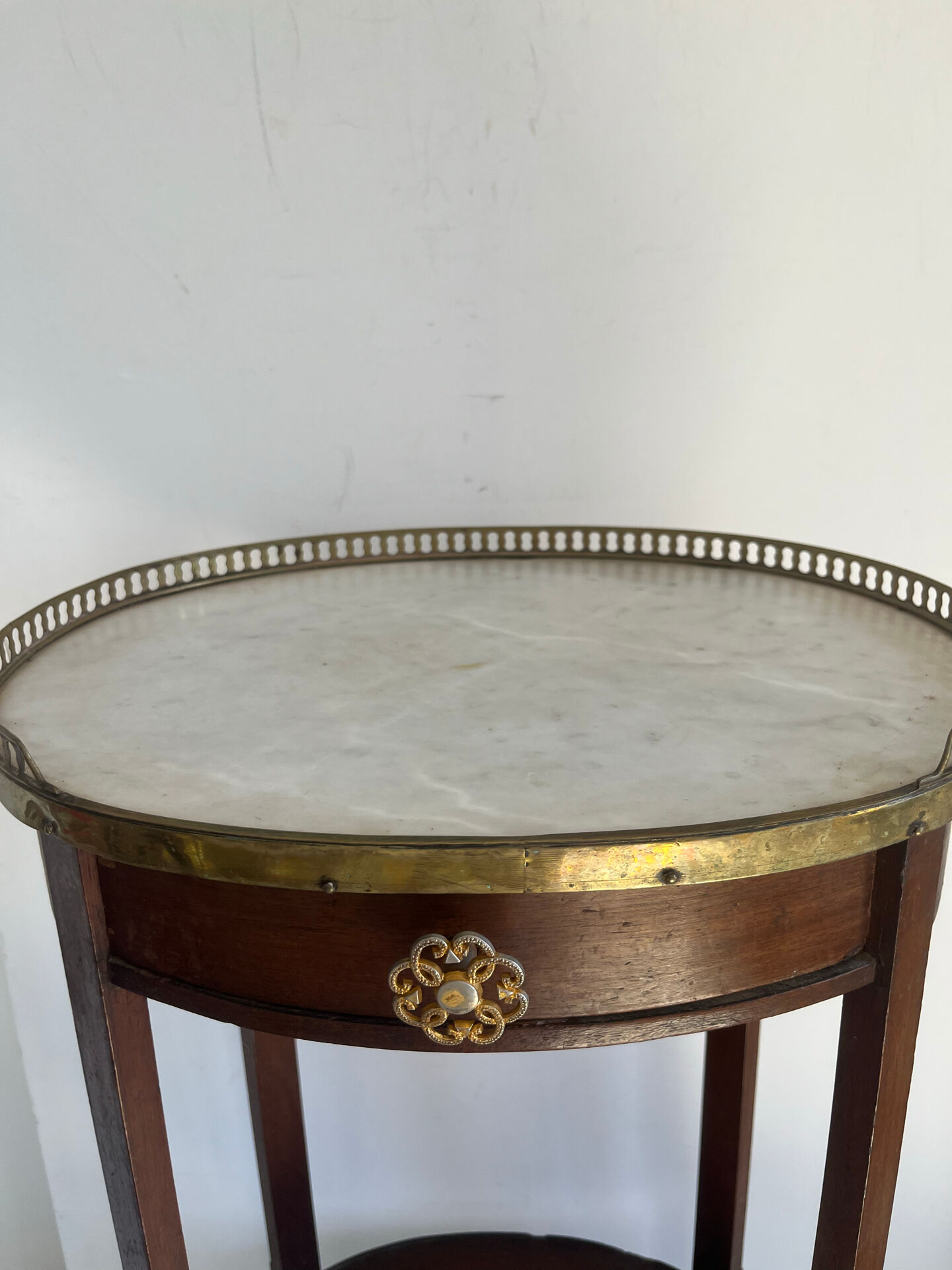 Antique bouillotte table Louis XVI