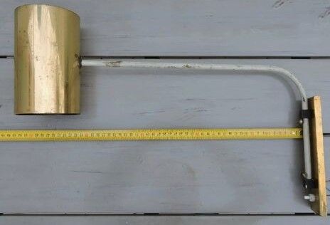 Lampe applique tuyau rotule vintage 1950 laiton
