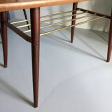 Scandinavian teak barrel-shaped coffee table 1960