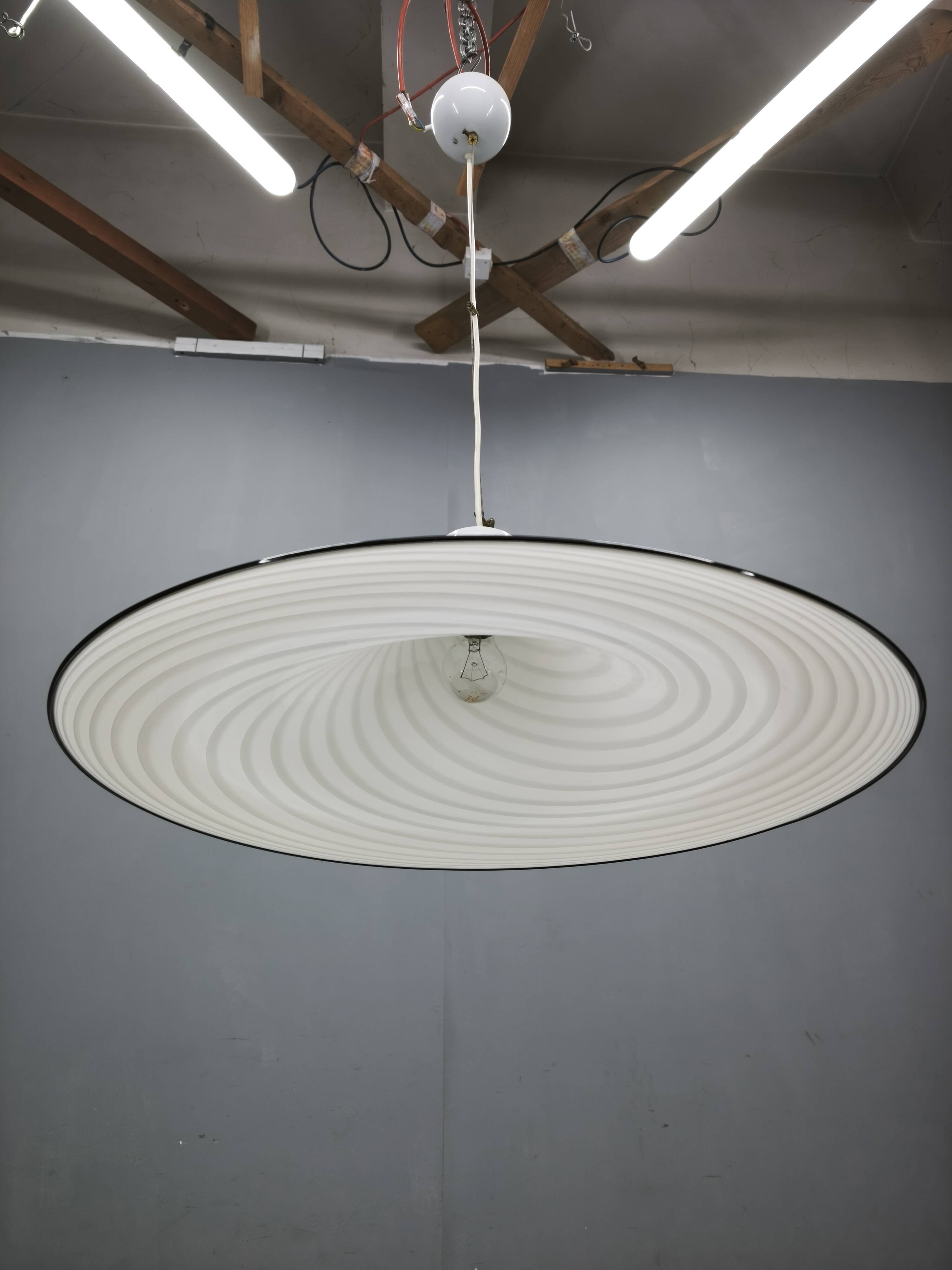 1970s Italian Murano Glass Space Age Pendant Light