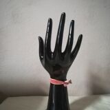 Baguier soliflore hand in black earthenware