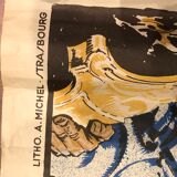 Affiche lithographique originale René Kuder 1939 Alsace Art Deco