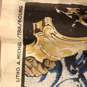 Original lithographic poster René KUDER 1939 Alsace Art Deco