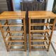 Pair of vintage bamboo high bar stools