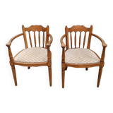 Pair of upholstered armchairs