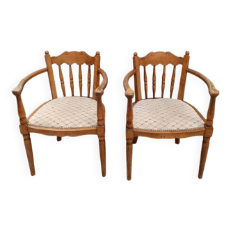 Paire de fauteuils tapissé