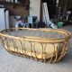 Vintage rattan cradle