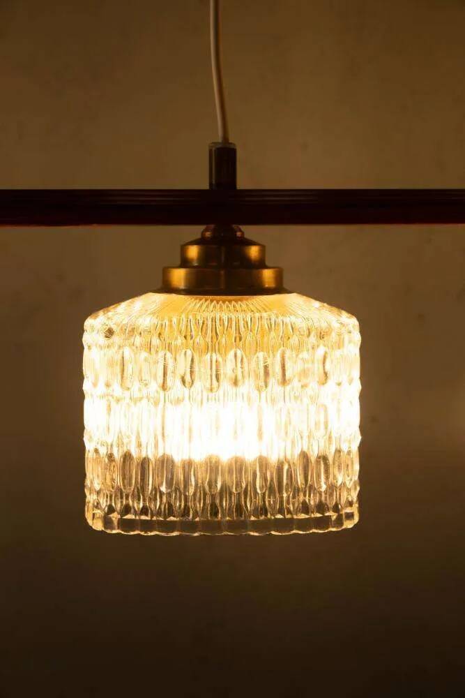 Vintage glass suspension for dining table