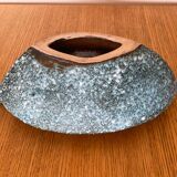Blue ceramic with lava effect Signed MISSY ANNECY 1960-1980