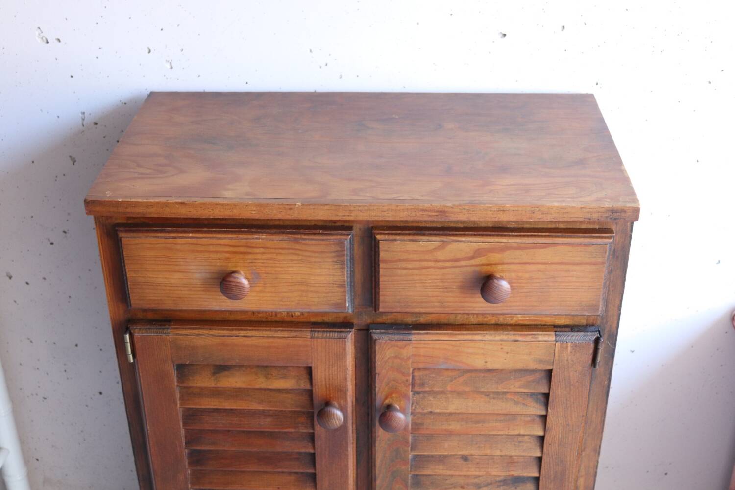 Small vintage wooden sideboard