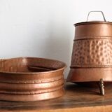 Decorative hammered copper fountain