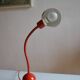 Vintage red French postmodernist desk lamp from the 1980s